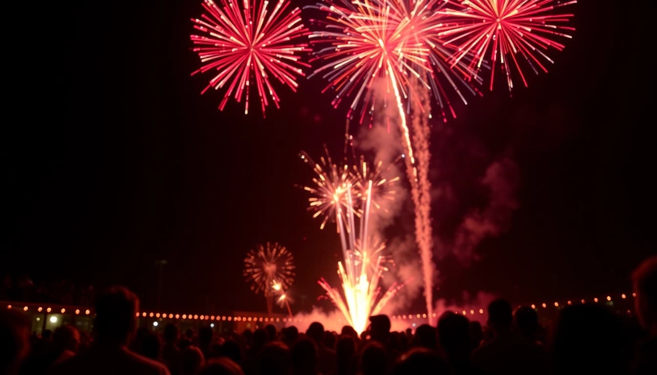 Enjoying cheap fireworks near me lighting up the night sky with vibrant colors.