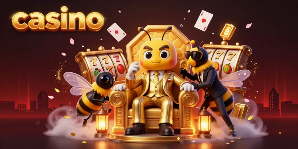 Experience thrilling casino adventures with the bumblebee mob boss and his crew amidst dynamic slot elements.