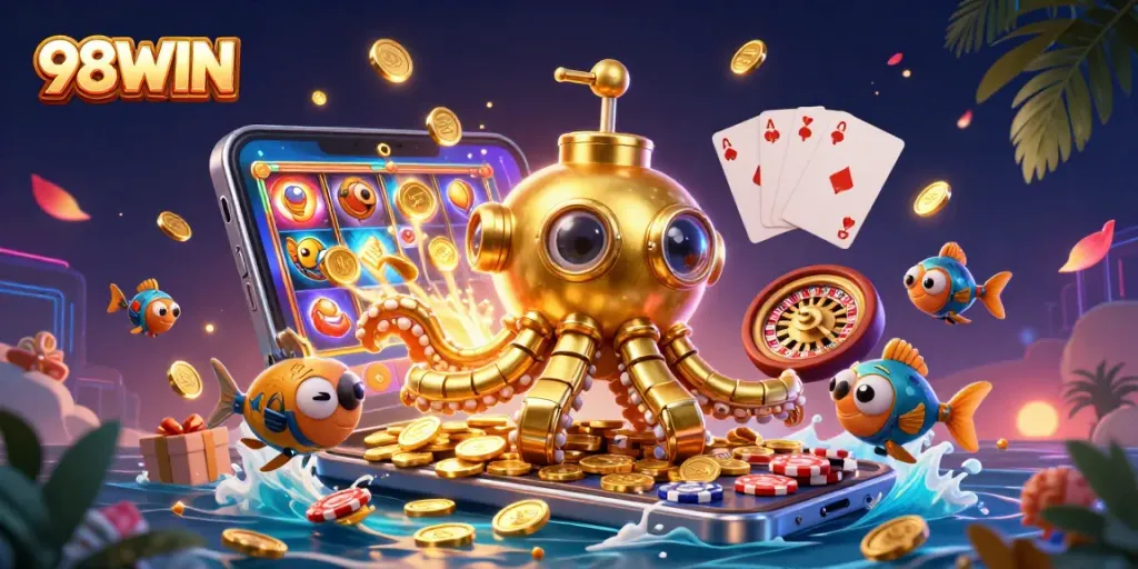 Experience thrilling gameplay at 98WIN as dynamic casino elements burst into life.