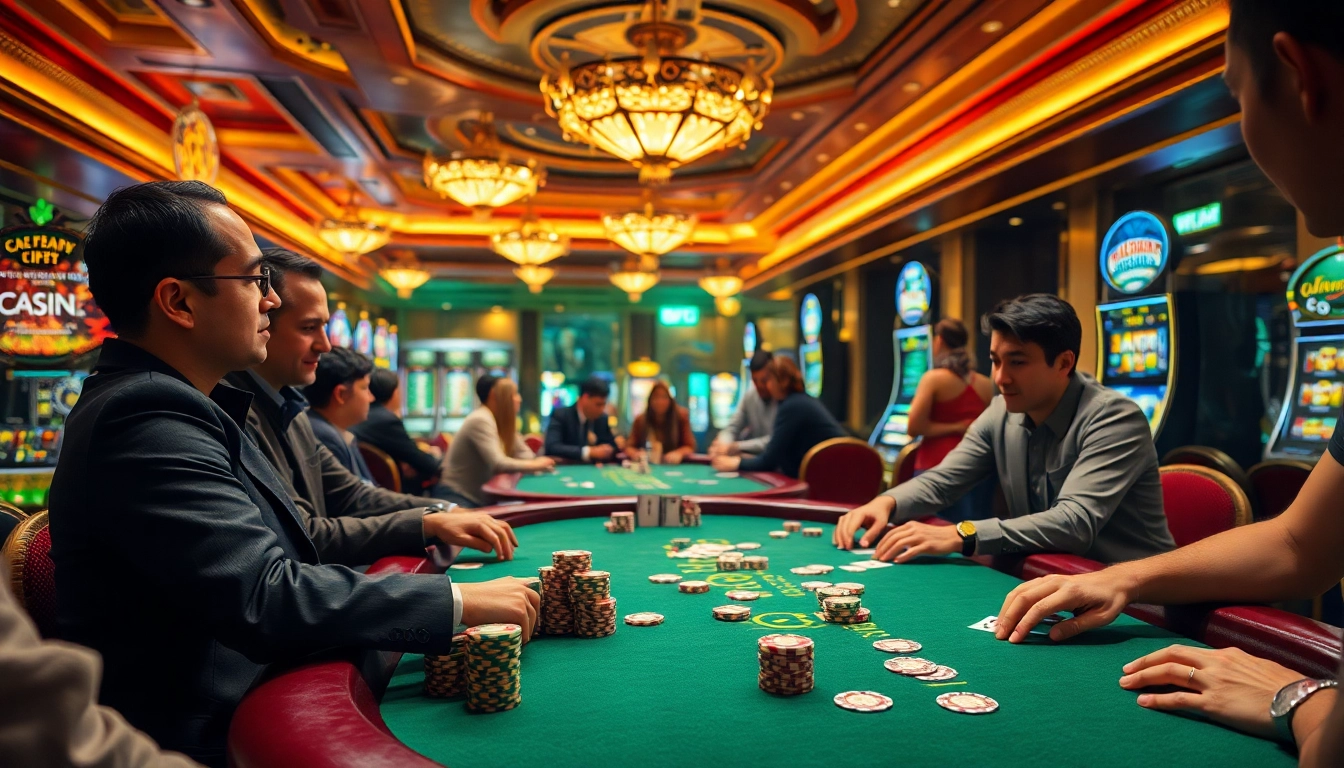 bästa utländska casinon showcased in an electric poker night atmosphere filled with excitement and competition.