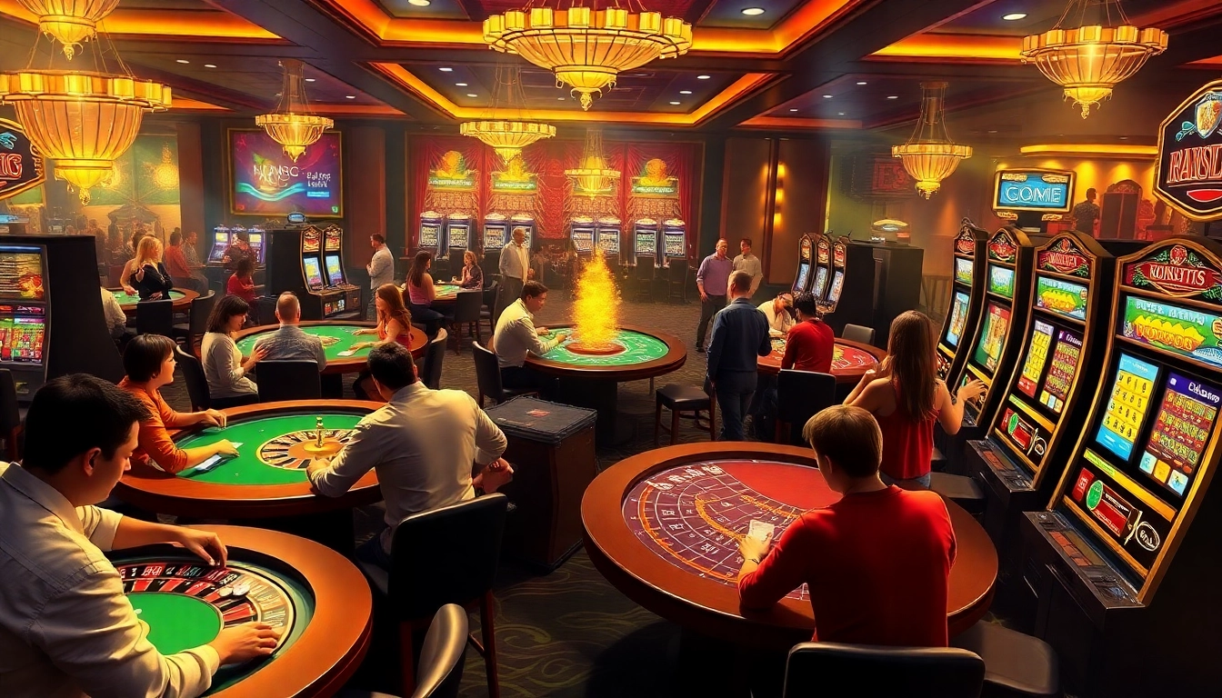Exciting gameplay at KJC AC 2 with poker chips and roulette wheels.