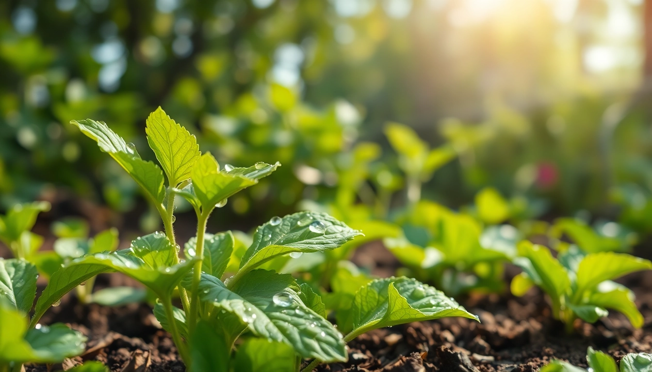 Experience the vibrant patchouli leaves showcasing their fresh, earthy textures in a serene garden setting.