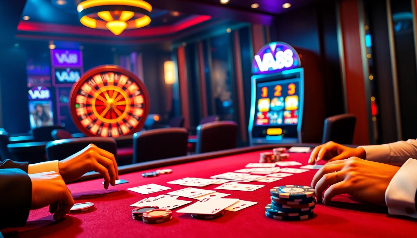 Experience high-stakes poker action at Va88's luxurious online casino.