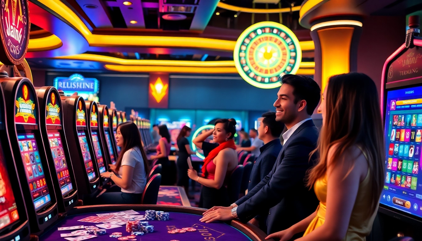 Experience excitement at Slot Online Terpercaya with vibrant slot machines and poker action.