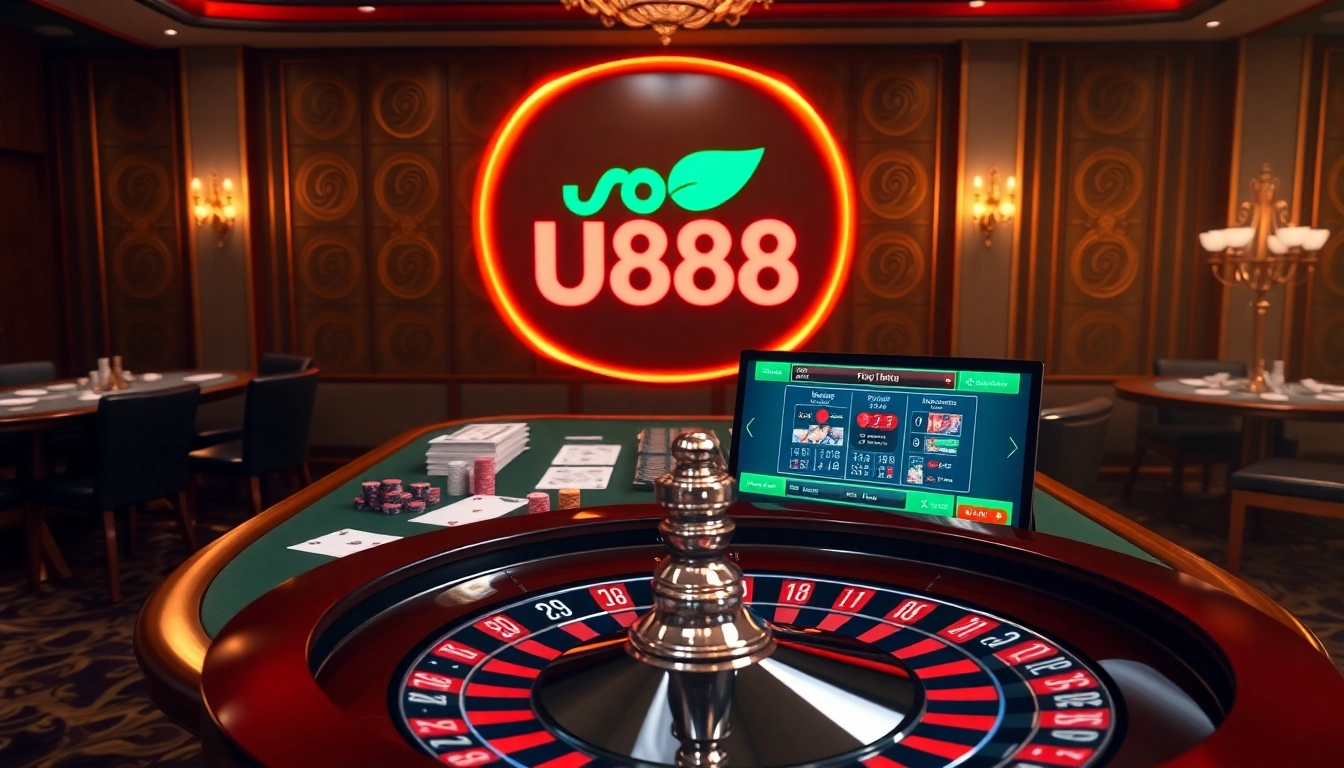 Experience thrilling gameplay at U888 casino with vibrant tables and lively players.