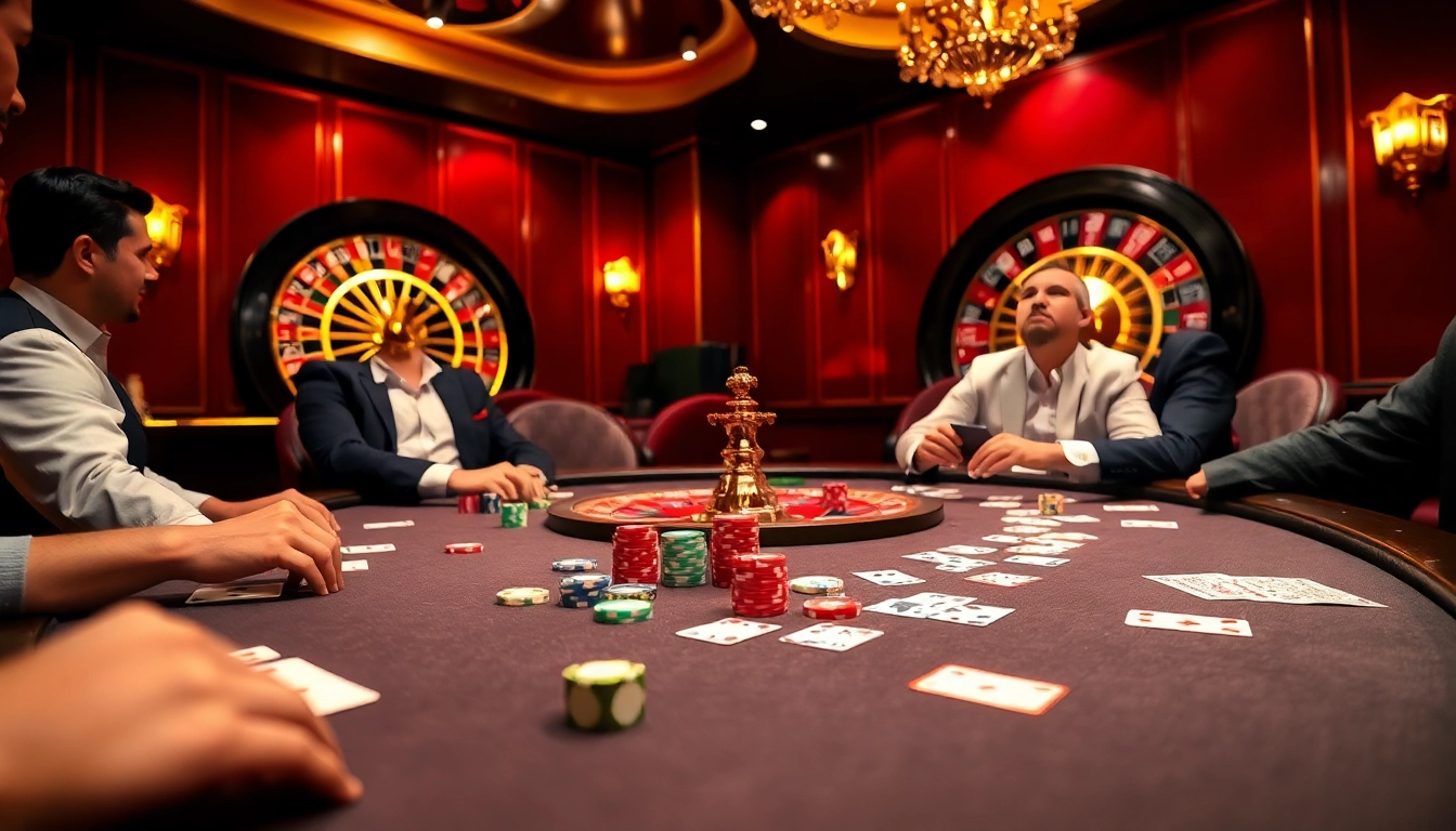 Experience the thrill of gambling at FABET with an elegant poker scene.