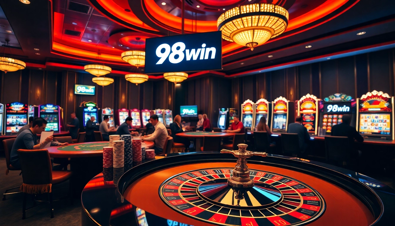 Experience exciting gameplay at 98win with vibrant casino activities and engaging environments.