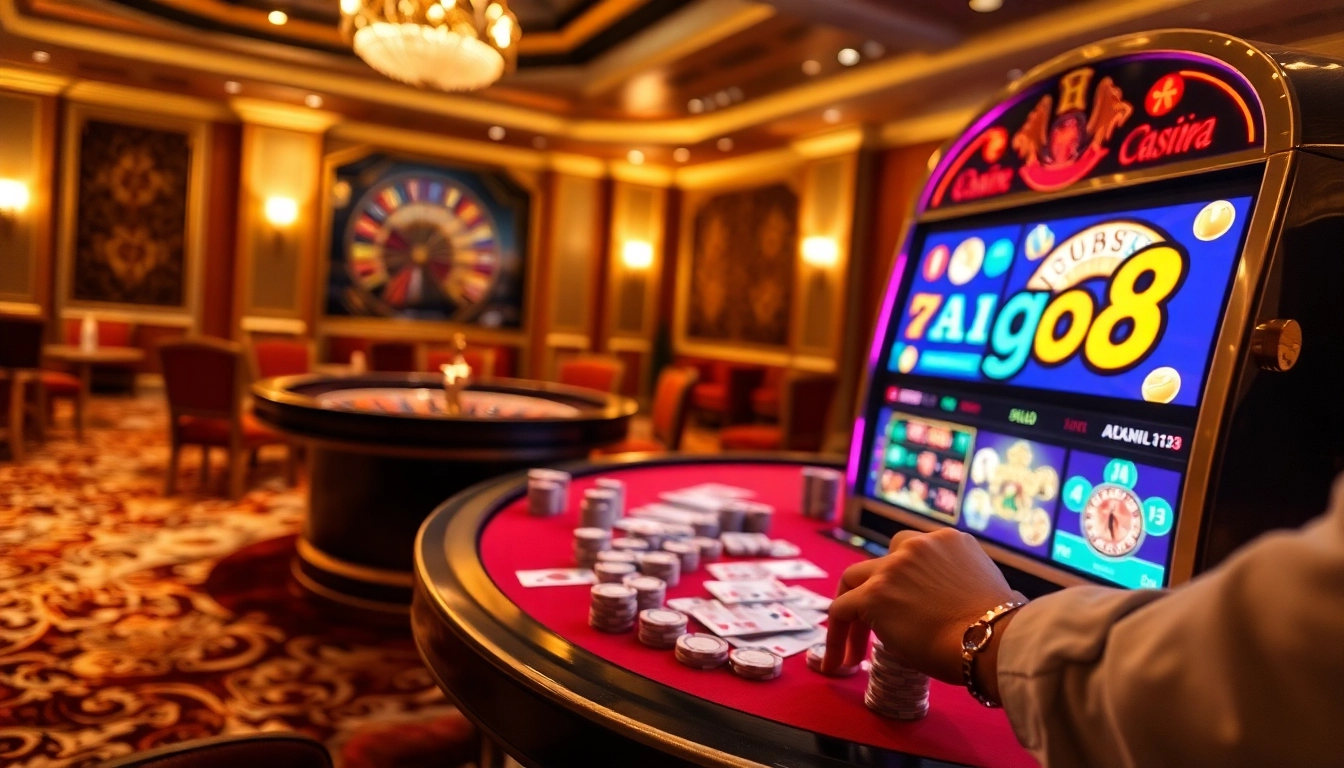 Experience the excitement at casino go8 with vibrant slot machines and elegant poker tables.