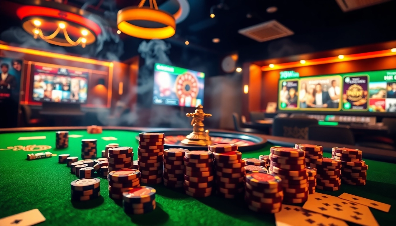 Experience the thrill of winning at 78win with vibrant casino tables and exciting games.