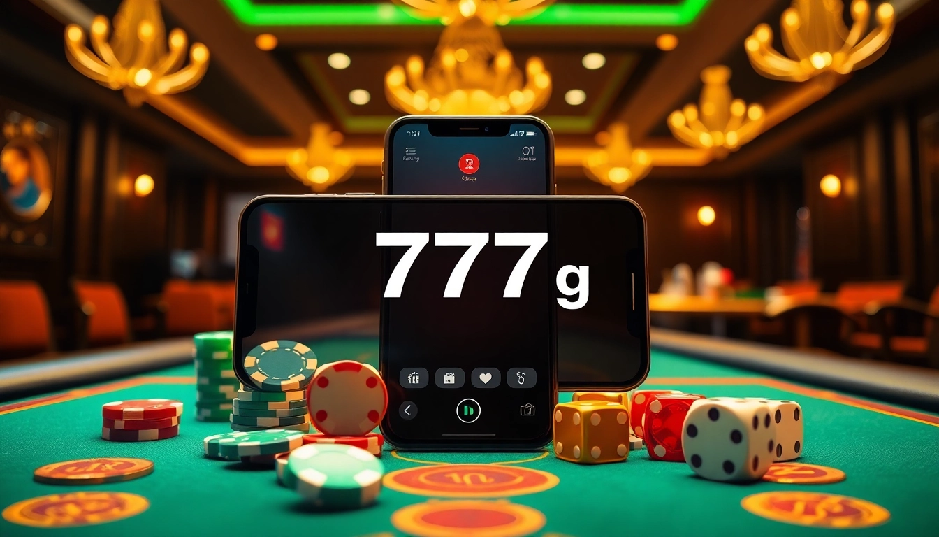 Engaging online gaming scene with the 777g App, highlighting casino excitement and strategic betting.