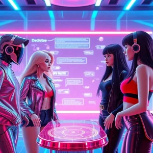 Engaging characters in a vibrant digital chat for free ai porn chat interactions.