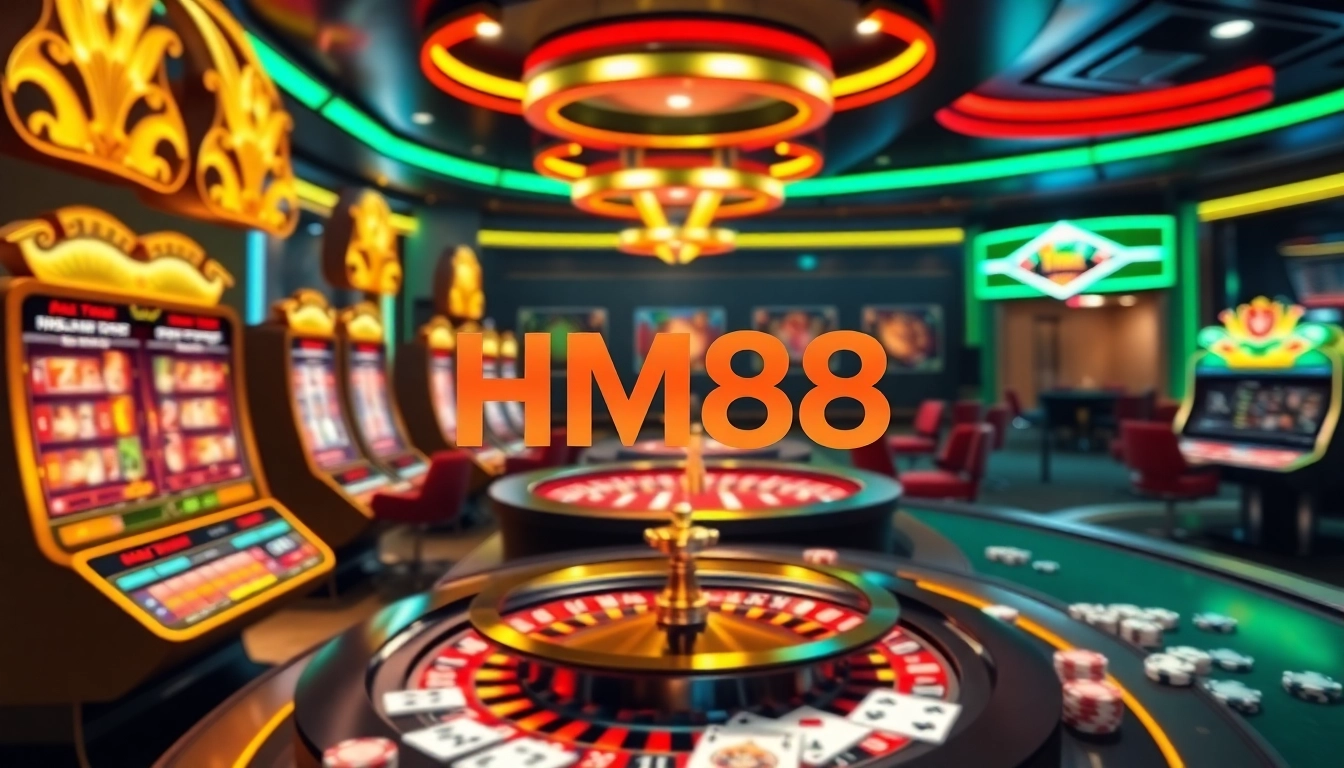 Experience thrilling gameplay at HM88 with dazzling slot machines and luxurious casino tables.