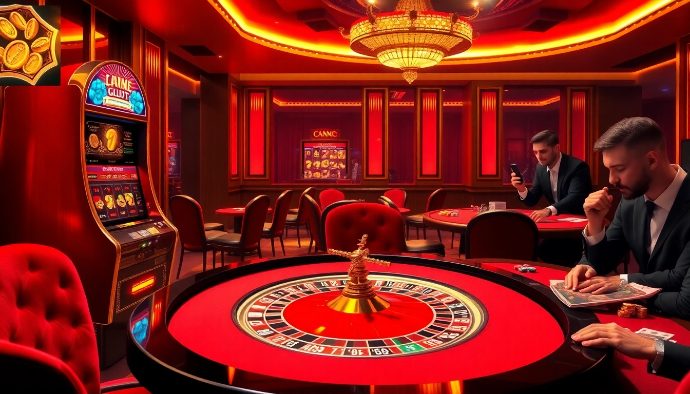Players enjoying roulette and poker at the luxurious casino atmosphere at https://gem88.buzz/.