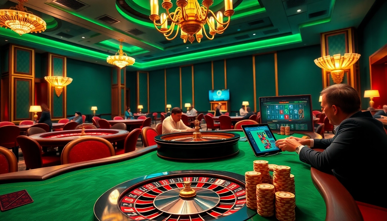 Gambling excitement at Trang Chủ S8 with players engaging and winning at casino tables.