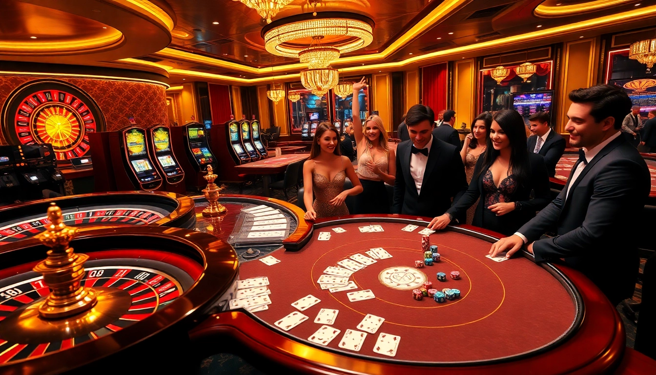 Players earning winnings at https://sumvip.app/ in an upscale casino environment.