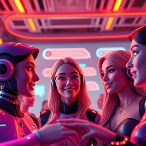 Engaging characters in a chat interface representing spicy ai interactions.