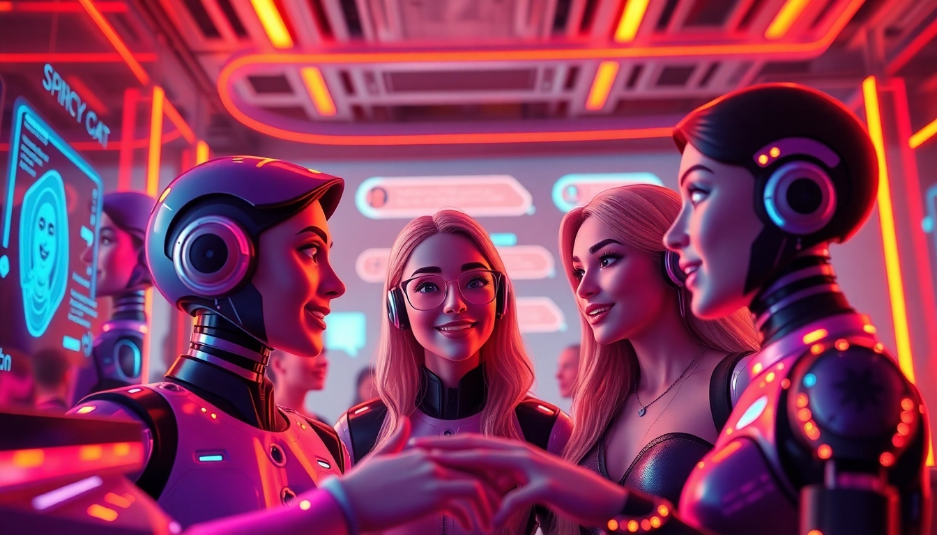 Engaging characters in a chat interface representing spicy ai interactions.