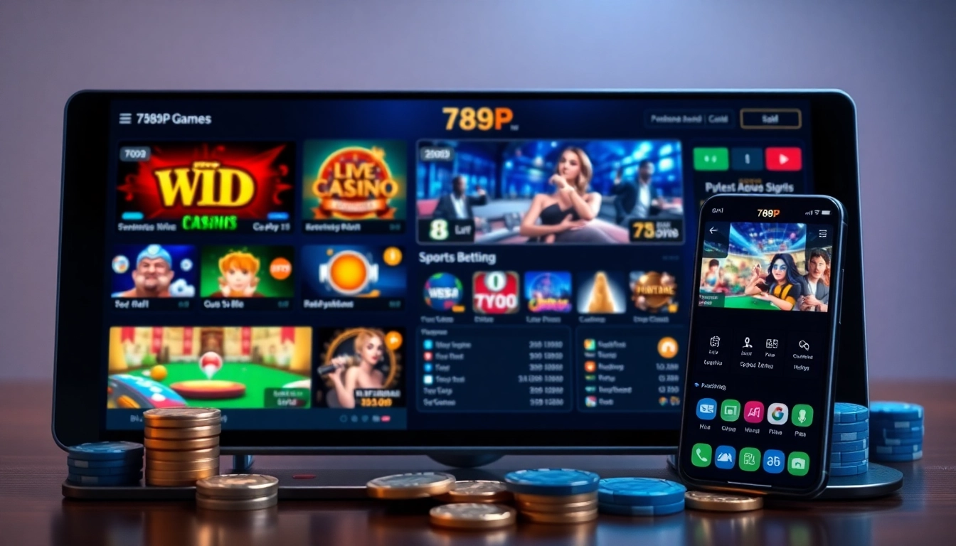 Interactive online gaming interface showcasing 789P's diverse offerings in a vibrant atmosphere.