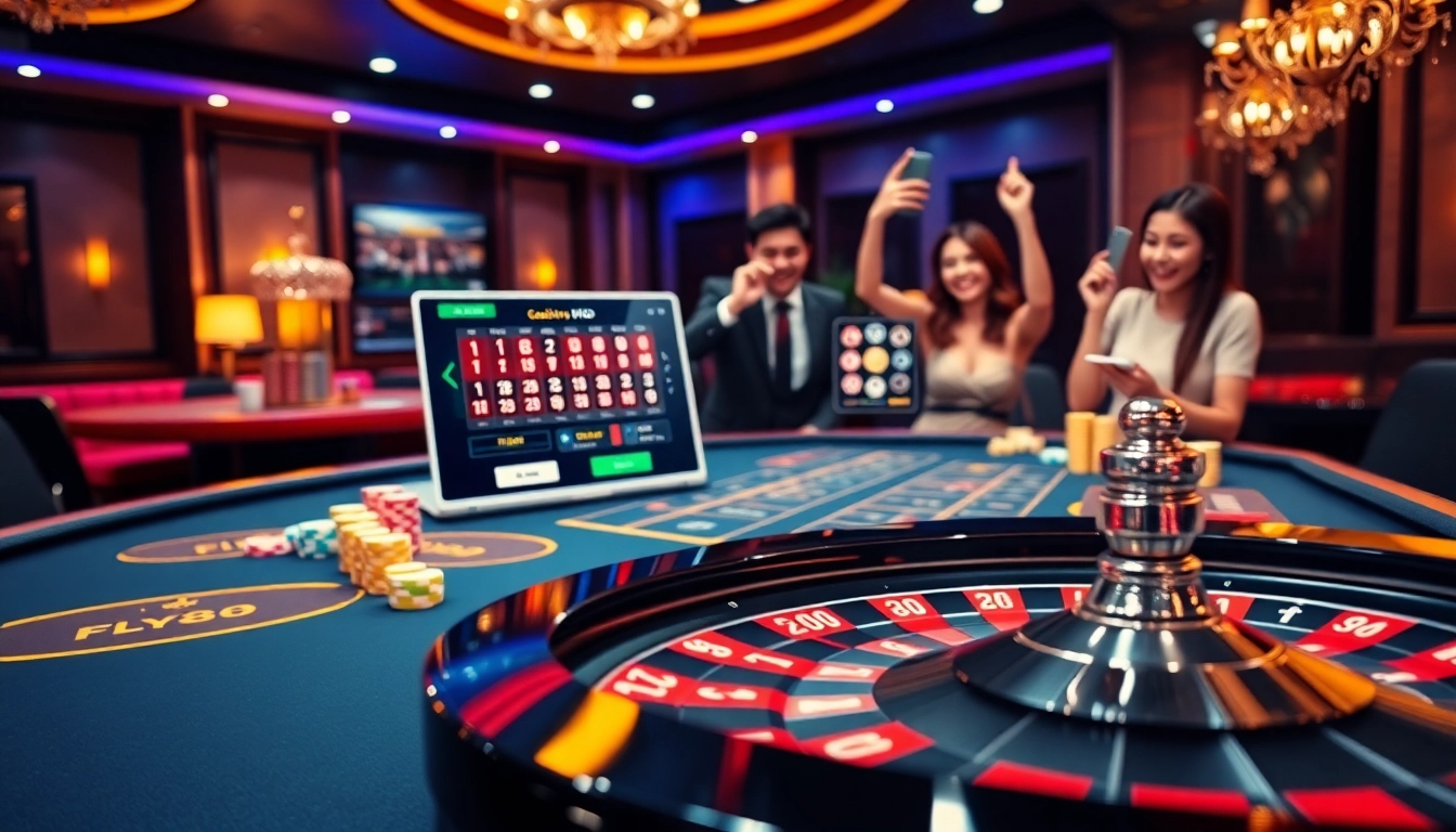 Experience FLY88 đăng nhập while enjoying a thrilling casino atmosphere featuring vibrant games and players.