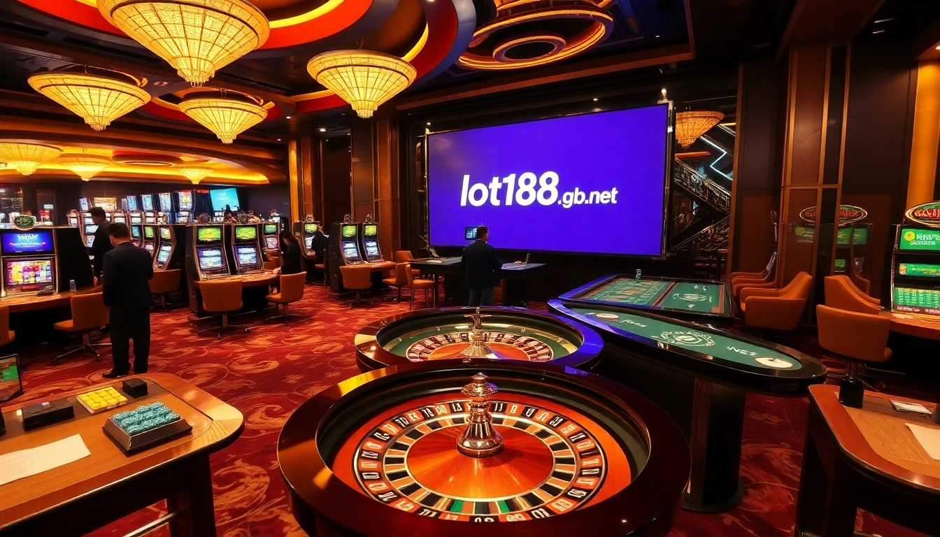 Engaging players at the exciting loto188.gb.net casino, showcasing vibrant gambling elements and luxury.