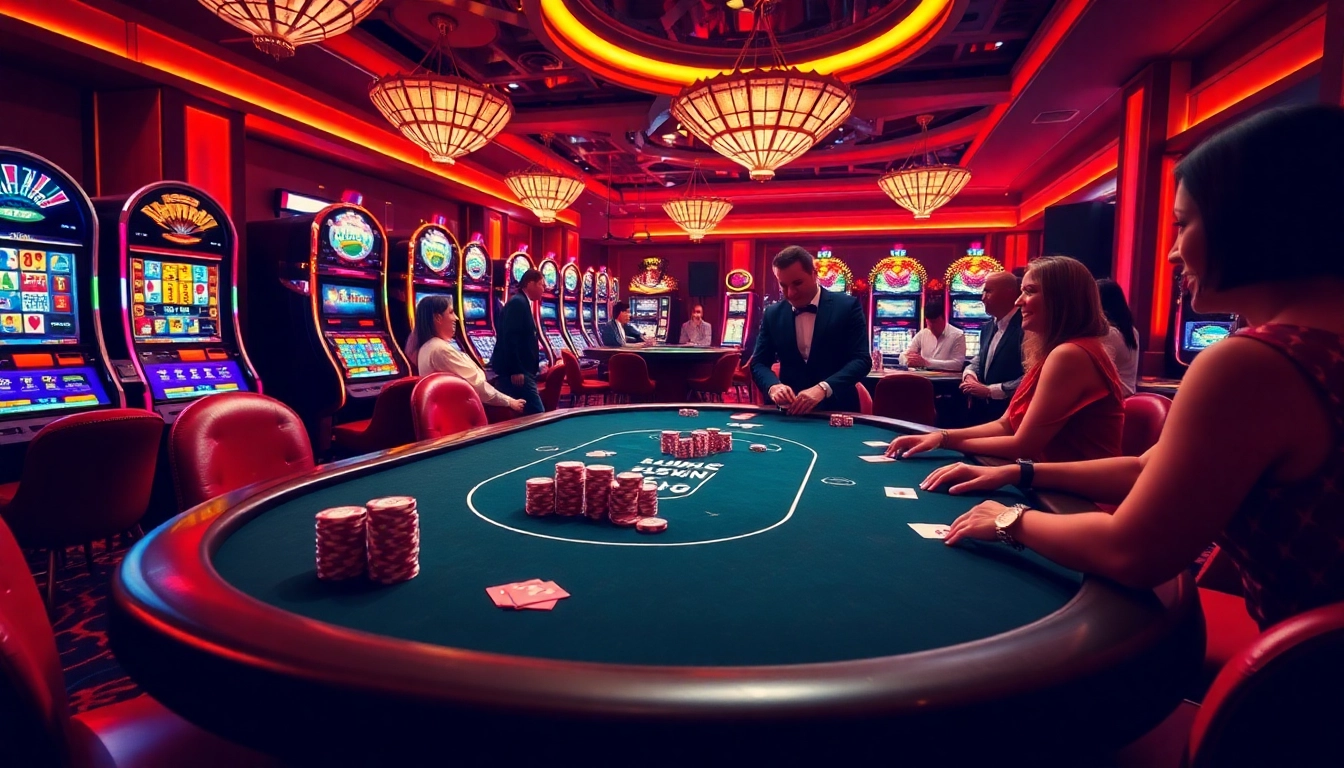 Experience high-stakes gameplay at PUB88 online casino with vibrant slot machines and professional dealers.