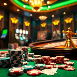Win big at PS99's glamorous casino with dynamic table games and excited players.