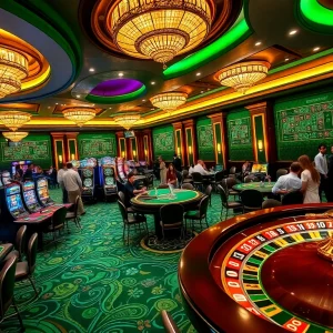 Experience the excitement at https://www.eejl77777.com/ with players at high-stakes poker tables and vibrant slot machines.