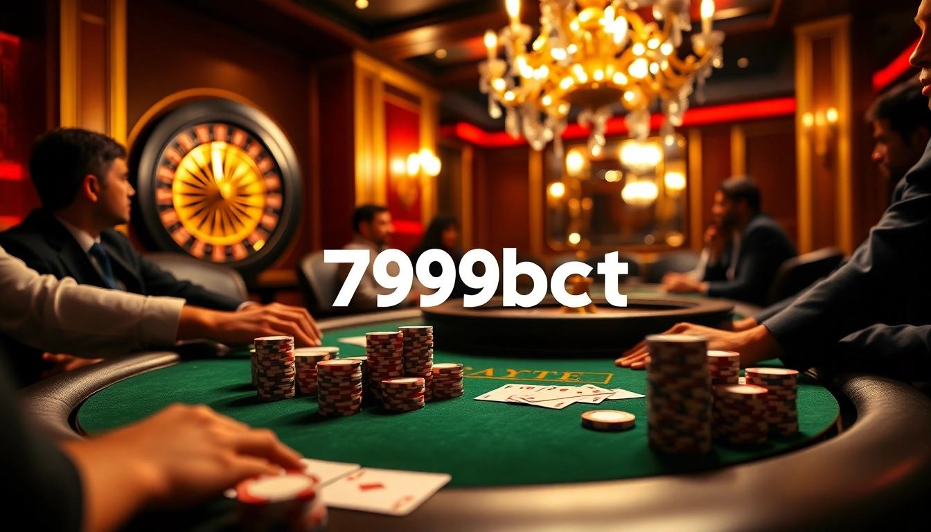 Engaged players at a luxurious poker table betting in a casino scene, highlighting 789bet's gaming experience.