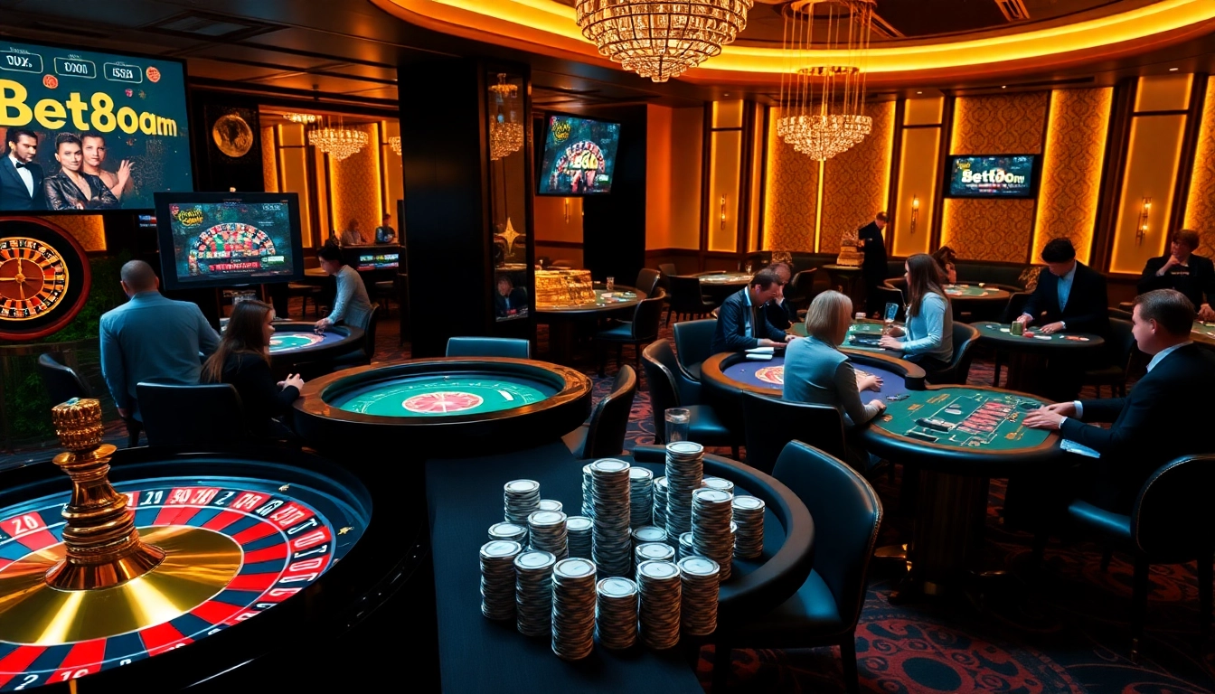 Experience exhilarating gameplay at Bet88 com with vibrant casino tables and lively ambiance.