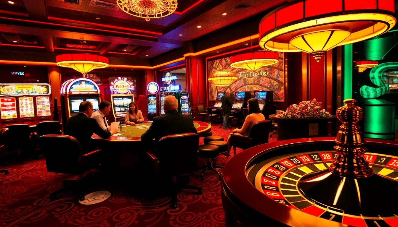 Experience thrilling MV66 gaming with vibrant slot machines and poker tables.