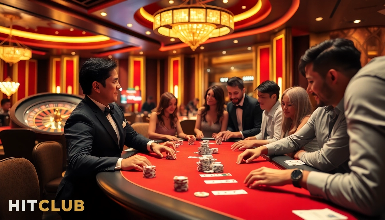 Experience the thrill of gambling at HITCLUB with players enjoying poker gameplay.