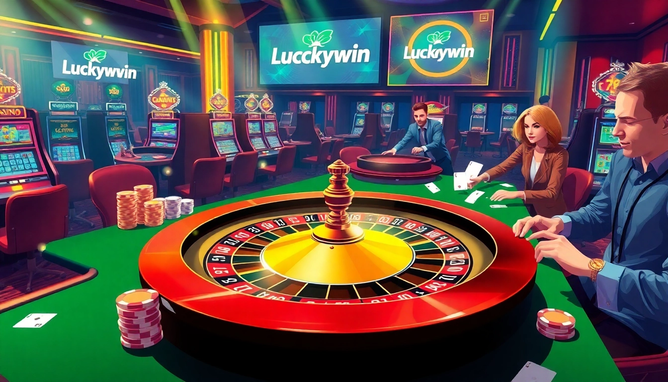 Experience the excitement of Luckywin casino gaming with vibrant tables and dynamic players.