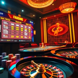 Xóc đĩa online game scene with vibrant colors and interactive dealer, showcasing excitement.