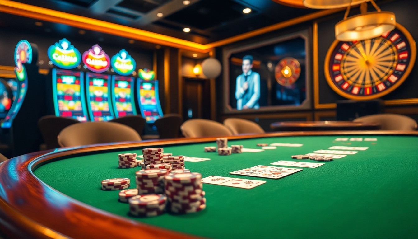 C168 poker table with high-stakes cards and vibrant casino atmosphere.