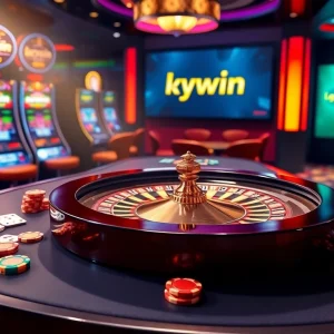 Experience the thrill of Luckywin at a luxury casino with vibrant games and elegant décor.