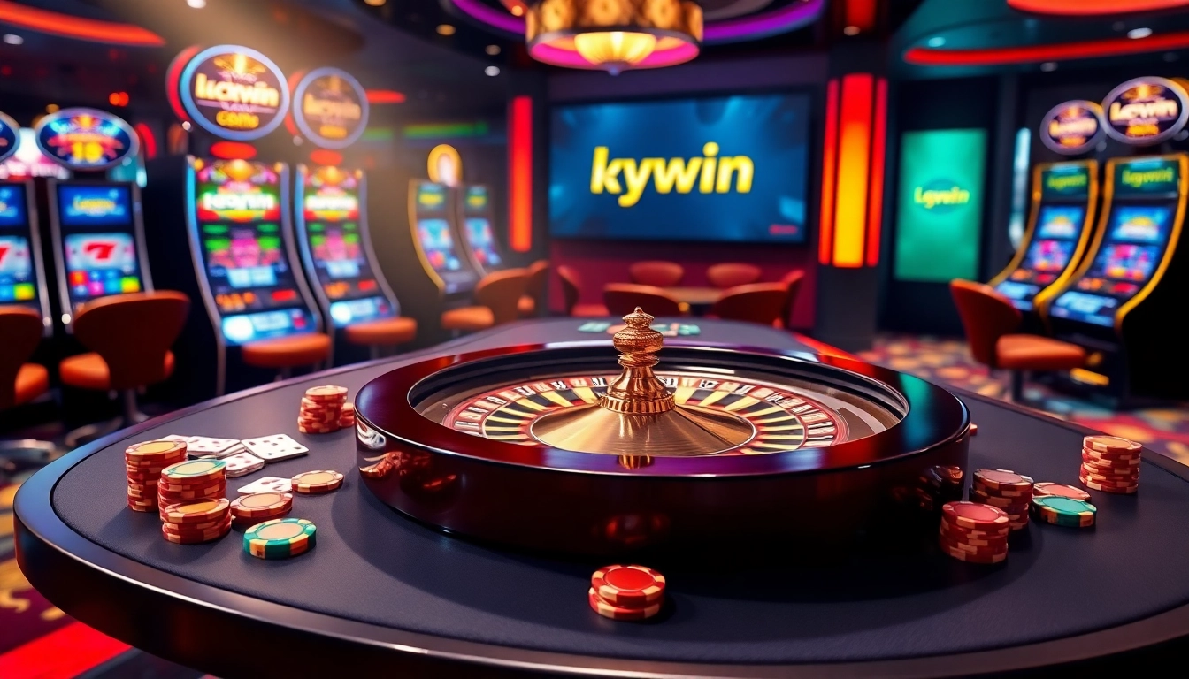Experience the thrill of Luckywin at a luxury casino with vibrant games and elegant décor.