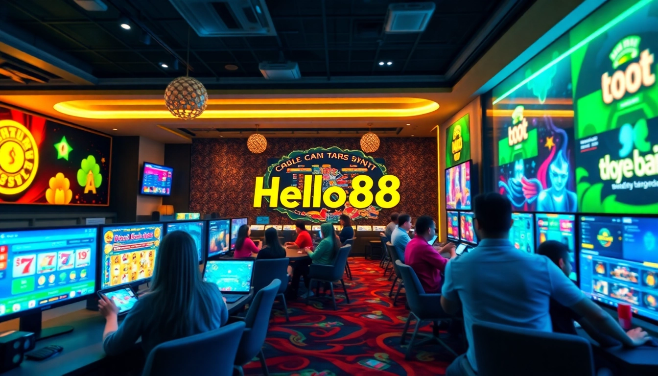 Hello88win.live online casino atmosphere showcasing vibrant gaming experiences and user interaction.