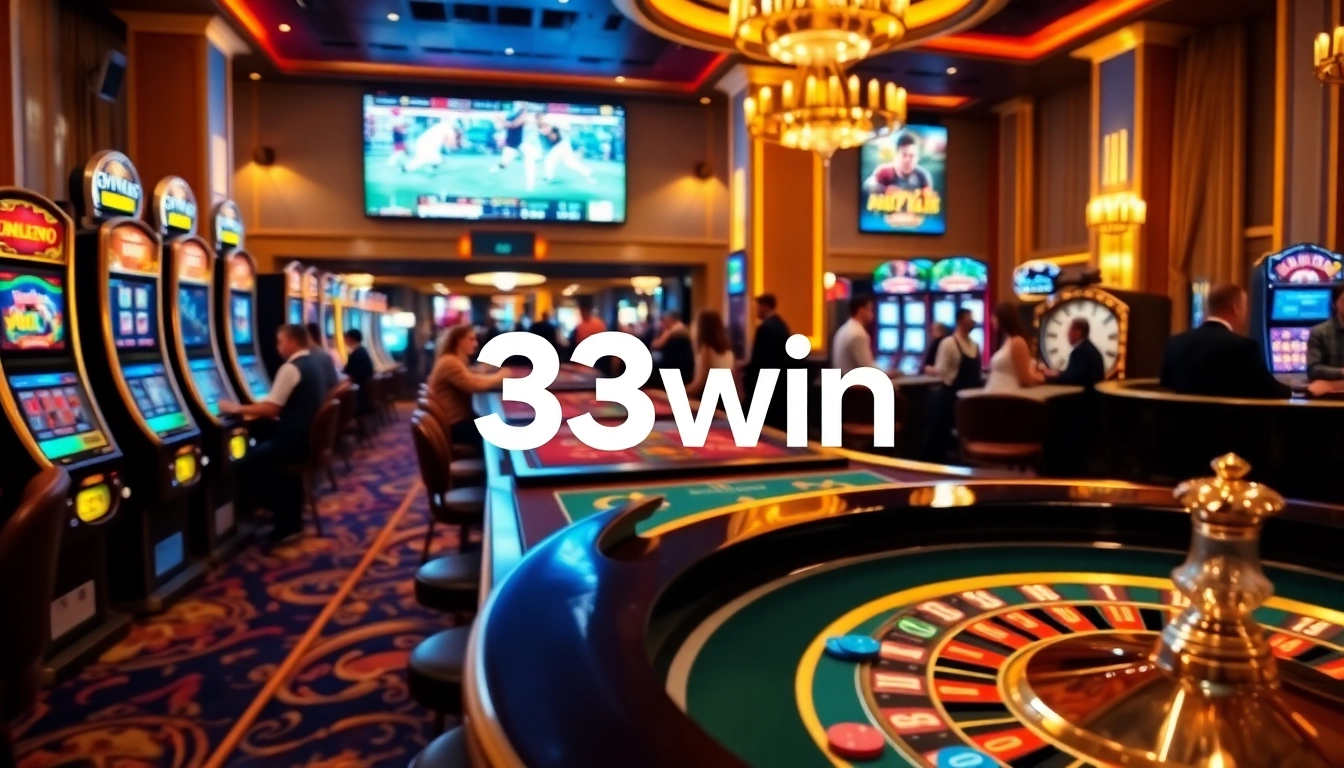 Experience the thrill of 33win with vibrant casino games and excited players.
