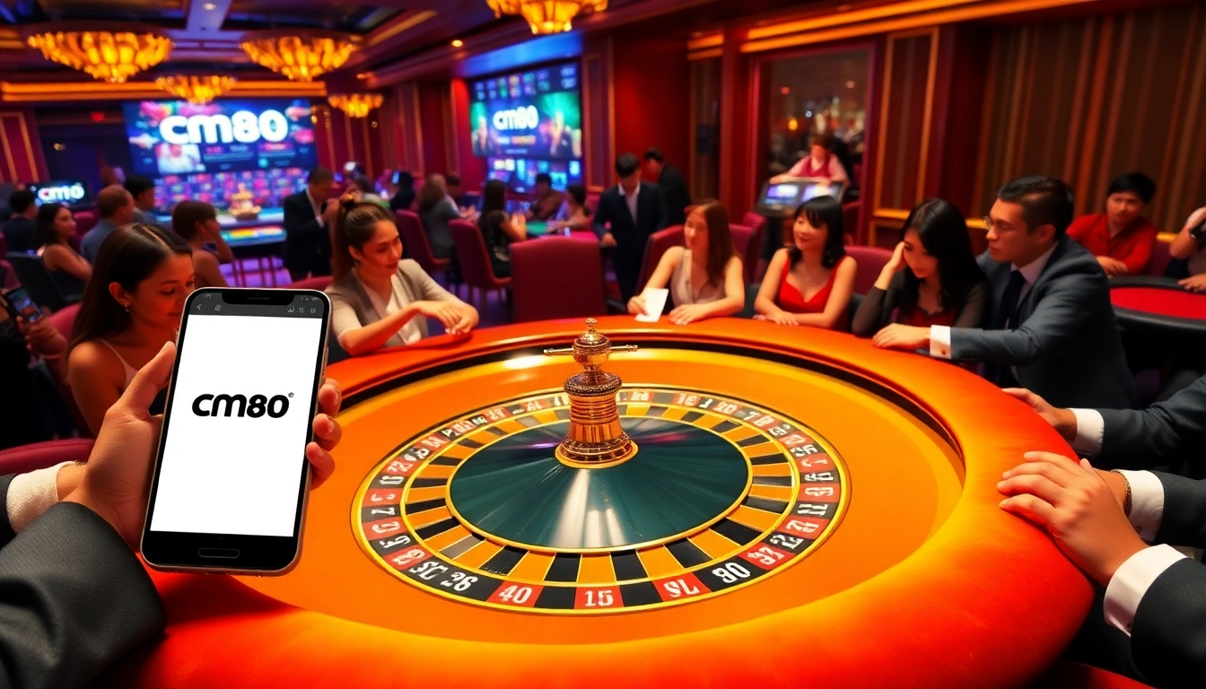 Experience the excitement of cm88 at a vibrant casino with roulette and poker action.