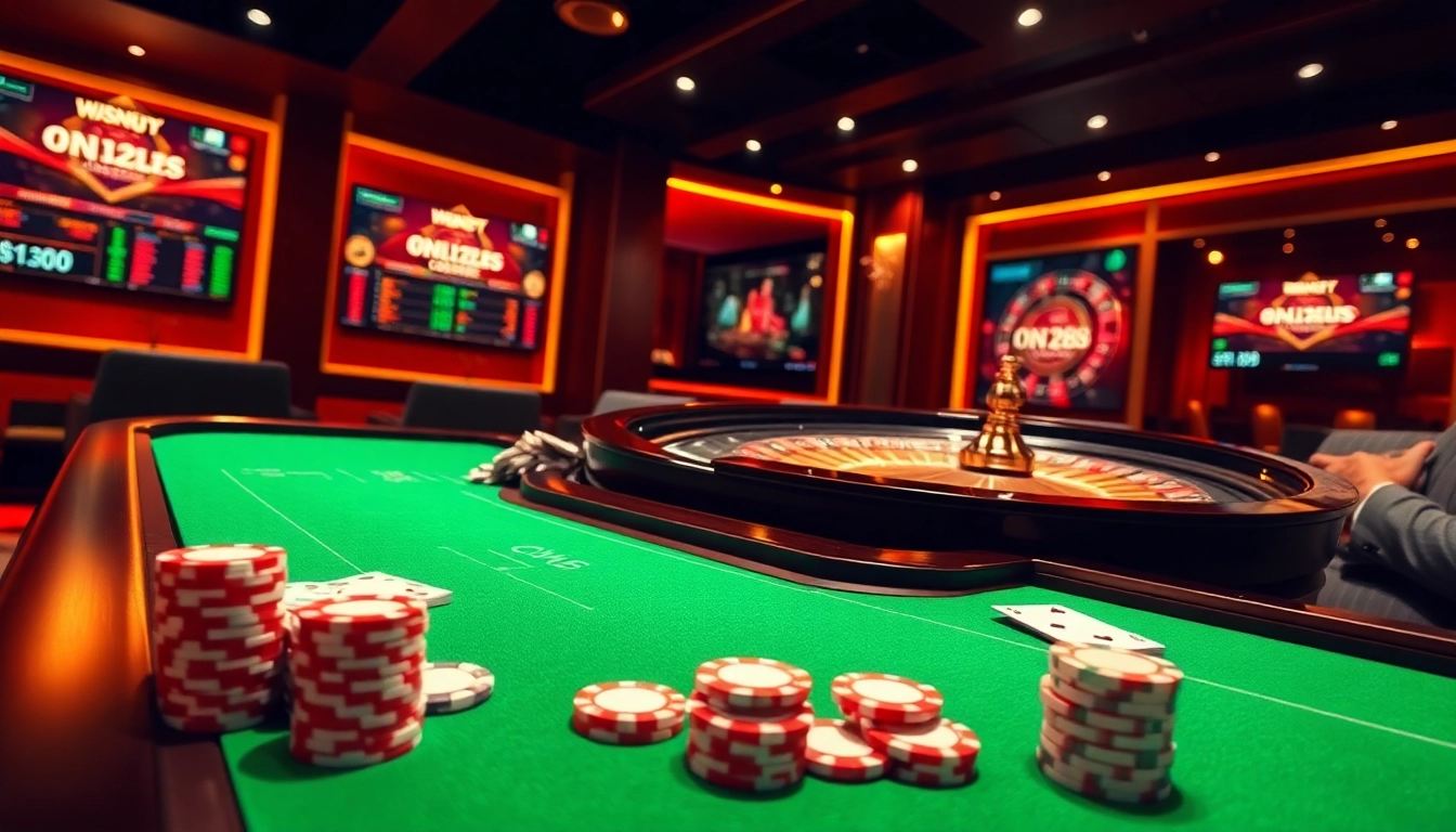 High-stakes gambling at DN 88 casino with vibrant tables, chips, and cards.
