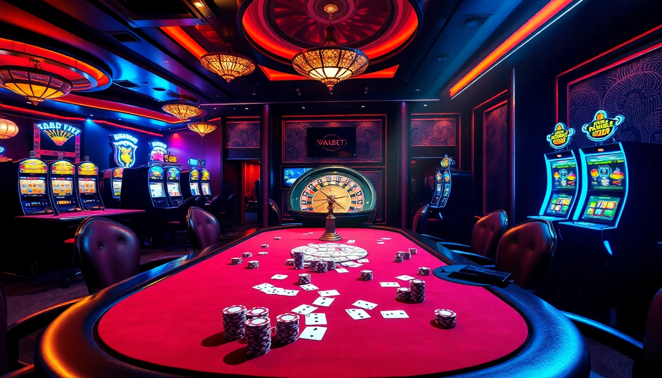 Engaged players strategizing at a luxury poker table representing vaobet.jp.net casino excitement.