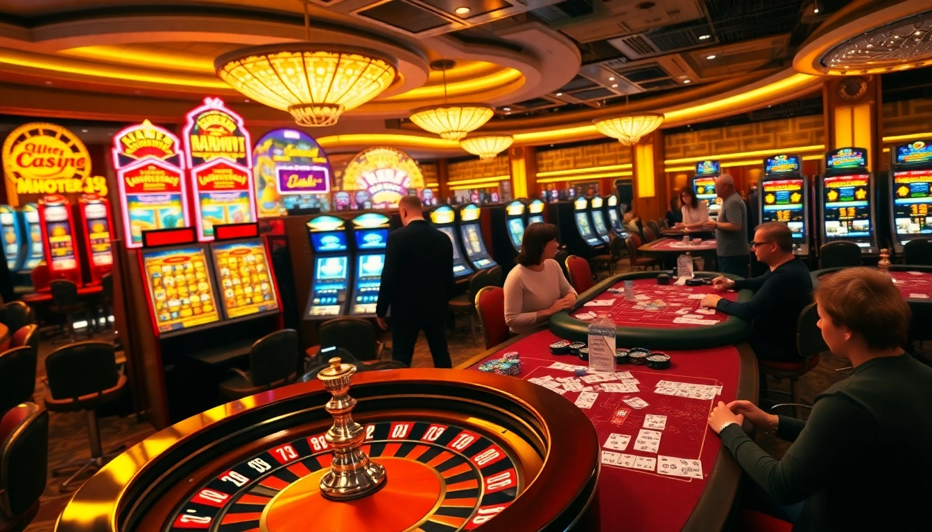 Experience the thrill of the luckywin lottery result amidst a glamorous casino environment.