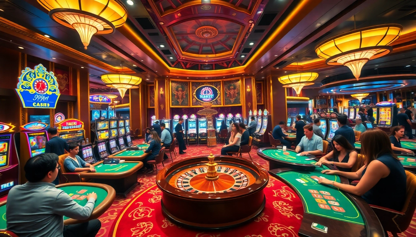 Experience the thrill of winning at 999bet's luxurious casino floor with vibrant games and excitement.