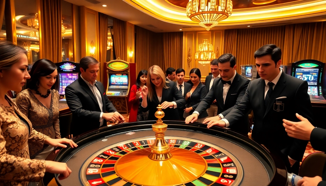 Spin the roulette at lc88 casino with vibrant colors and thrilling atmosphere.
