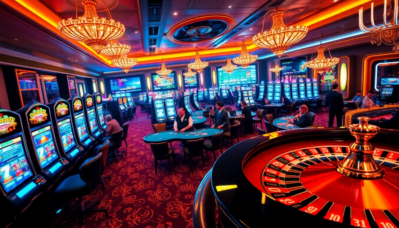 Exciting gaming action at https://gg88.tech/ showcasing vibrant casino elements and players engaged in betting.
