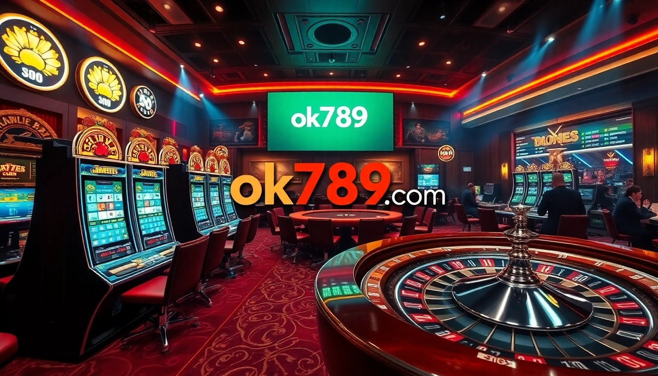 Experience high-stakes gameplay at ok789.com with exciting casino action featuring poker and slot machines.