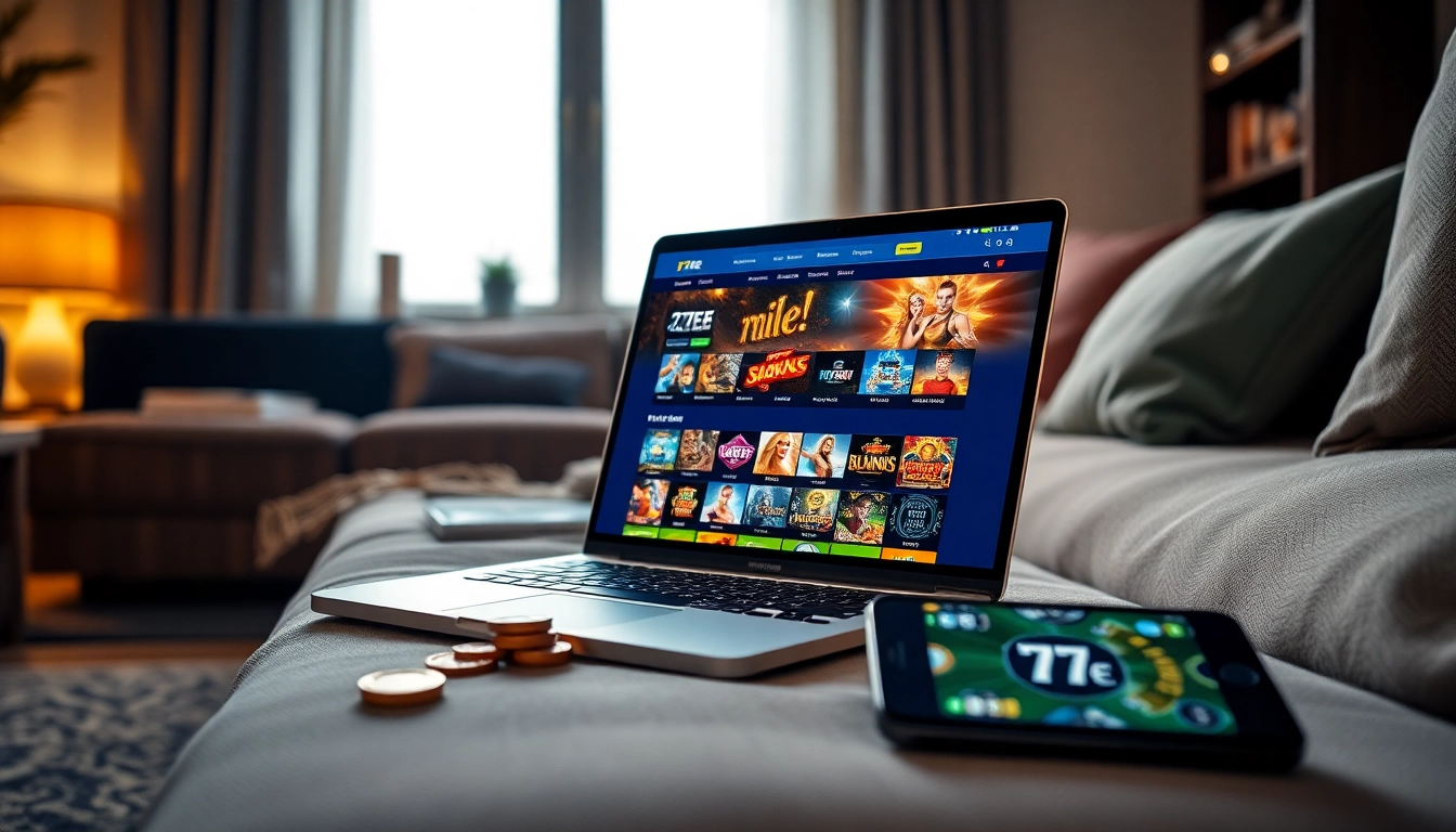 77EE online gaming experience with vibrant games and cozy atmosphere