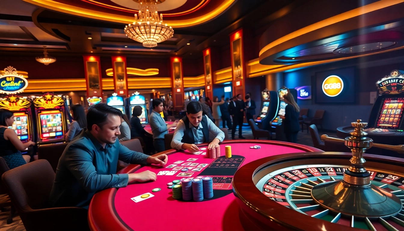 Experience the thrill of online gambling at https://gg88.co.com/ with poker games and vibrant casino visuals.