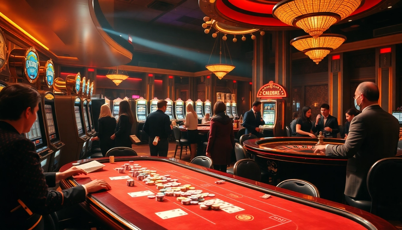 Engaged players enjoy thrilling games at the vibrant casino scene of https://88vv.jpn.com/, featuring poker tables and slot machines.