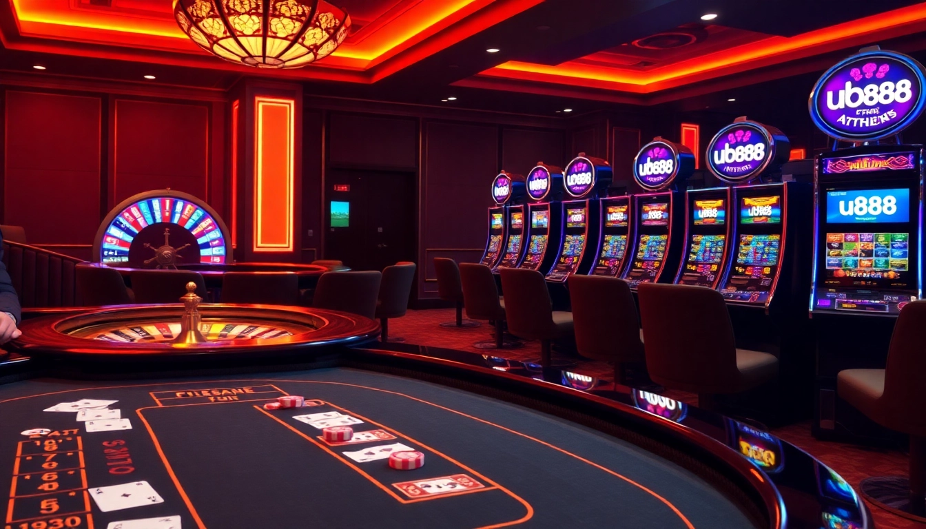 Experience thrilling gaming at u888 with vibrant casino tables and exciting slot machines.